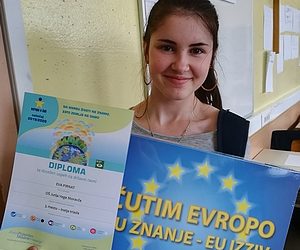 Nagrajenka likovnega natečaja Evropa v šoli