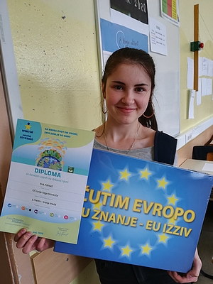 Nagrajenka likovnega natečaja Evropa v šoli